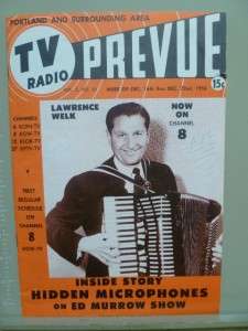 TV Radio Prevue December 1956 Lawrence Welk X54  