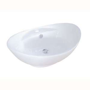 Elements of Design EDV4080 Harmon Wash Basin Vessel Sink, White 