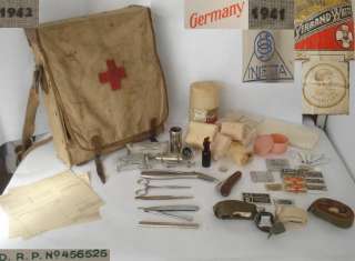   original german ww2 army wehrmacht medic first aid bag made of strong