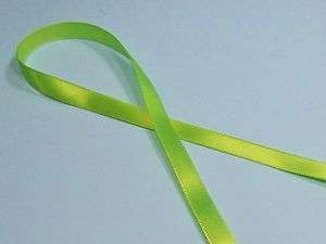 APPLE GREEN single face Silk Soft SATIN ribbon 6 YARDS  