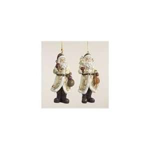  Club Pack of 12 White and Gold Santa Claus Christmas 