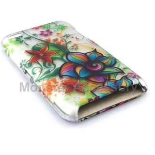Green Flowers Hard Case Cover For Apple iPod Touch 4  