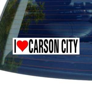  I Love Heart CARSON CITY   Nevada Window Bumper Sticker 