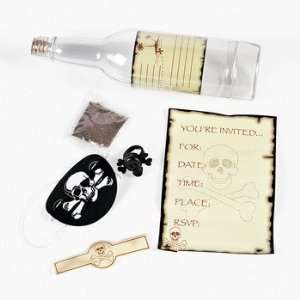 Skull & Crossbones Invitations In A Bottle   Invitations & Stationery 