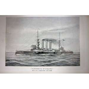  NAVY SHIP 1899 ALMIRANTE OHIGGINS CHILIAN CRUISER