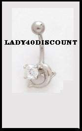 PIERCING NOMBRIL LUXE DAUPHIN 7 NEUF NAVEL BELLY RING  