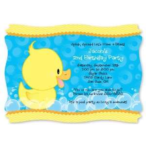  Ducky Duck   Personalized Birthday Party Invitations With 