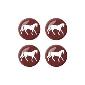  Horse   3D Domed Set of 4 Stickers Badges Wheel Center Cap 