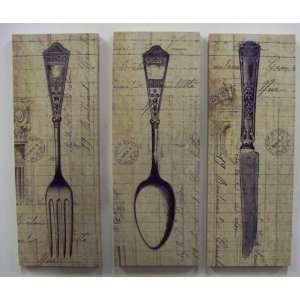  Kitchen Fork Knife Spoon Wall Art French Painting