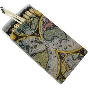  Antique World Map Decorative Matches
