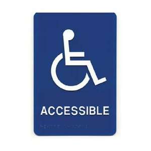 DSBS024623 Part# DSBS024623   Sign,Braille Handicap Accessbl Blue w/WH 