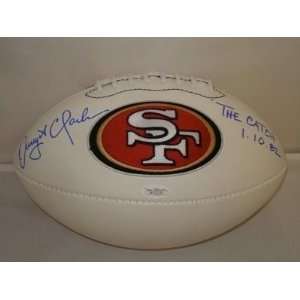 Dwight Clark Autographed Football   The Catch1 10 82 JSA   Autographed 