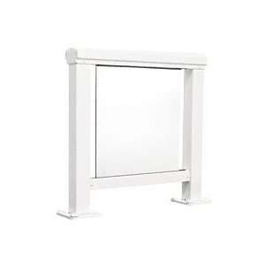 CRL White Small Aluminum Railing Showroom Glass Display Without Wood 