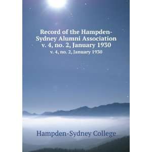  Record of the Hampden Sydney Alumni Association. v. 4, no 