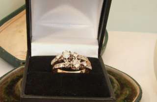 Victorian 18ct Gold old cut Diamond Vtg Platinum ring  