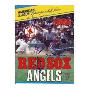   Red Sox vs California Angels autographed Program