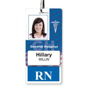 RN Registered Nurse Vertical Hospital ID Badge Buddy P/N BB RN BLUE 