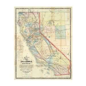  Leander Ransom   New Map Of The State Of California And 