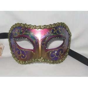    Multi Color Colombina Arco Venetian Masquerade Mask