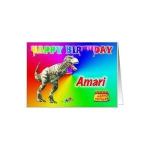  Amari, T rex Birthday Card Eater Card Health & Personal 