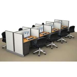   Electrified Telemarketing Office Cubicle Workstation