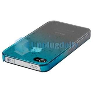 Ultra Thin Waterdrop Blue Clear Hard Case Cover+PRIVACY FILTER for 