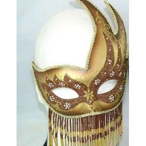  Venetian Mask Gold Beaded Party Mask Mardi Gras Mask Toys 