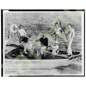    1933 President Roosevelt and sons on the Amberjack