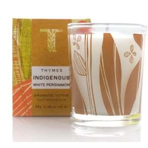  Thymes Indigenous Aromatic Votive Candle, White Persimmon 