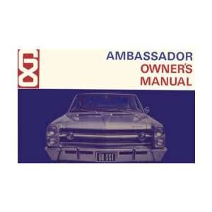  1968 AMC AMBASSADOR Owners Manual User Guide Automotive