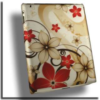 Case for Apple iPAD 2 Flower Cover Skin Faceplate Hard  