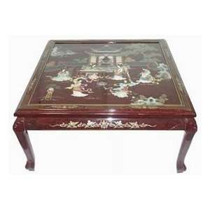   Red Lacquer Square Coffee Table ( French Red Coffee Table ) Home