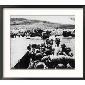 American Troops Landing on Omaha Beach Normandy France as Part of the 