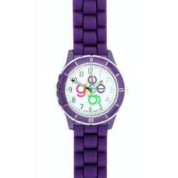 Glee Crosscross Logo Watch   4 Different Band Colors   Brushed Silver 