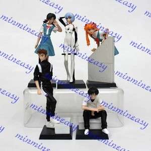 Set of 5 pcs Bandai Evangelion EVA File Neo Hcif Figure Figurine Toy 