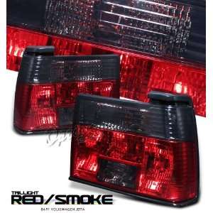 Tail Light Lamp Euro Style Red and Smoked Lense with Smoked Housing 