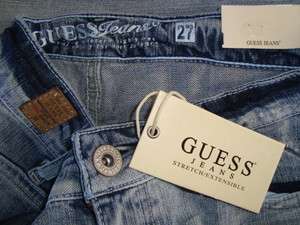NWT GUESS Mid Rise CALAMITY CLEAN Wash Flare Leg Stretch Jeans Sz 27 