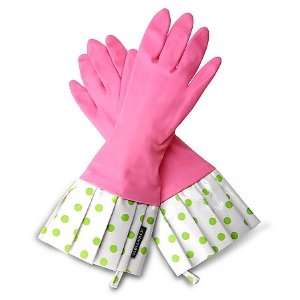  Gloveables Gloves    Pink with Lime Dots Dish Gloves 