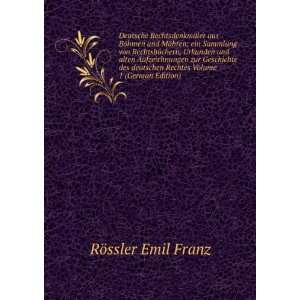   Rechtes Volume 1 (German Edition) RÃ¶ssler Emil Franz Books