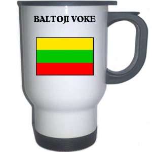  Lithuania   BALTOJI VOKE White Stainless Steel Mug 