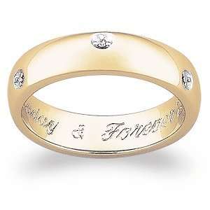    Engraved Diamond Promise Band   Personalized Jewelry Jewelry