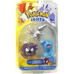   Basic Figure 3Pack Silver Cyndaquil, Ghastly Wobbuffet Toys & Games