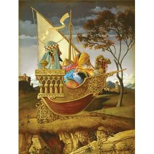    James Christensen   Three Wise Men in a Boat Canvas