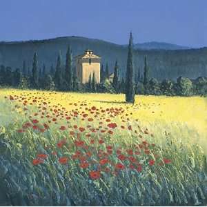  Tuscan Poppies II by David Short. Size 11.00 X 11.00 Art 