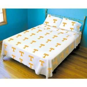  College Covers TENSS Tennessee Printed Sheet Set in White 