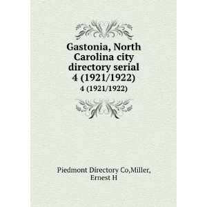   1921/1922) Miller, Ernest H Piedmont Directory Co  Books