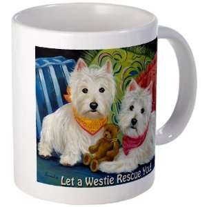  WESTIE LET A WESTIE RESCUE YOU Pets Mug by  