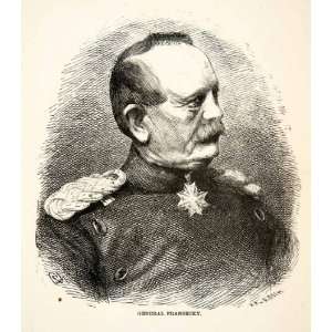  1871 Wood Engraving General Eduard Von Fransecky Franco 