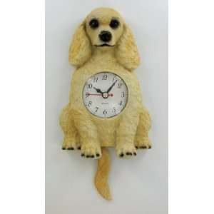  Poodle Dog Pendulum Wall Clock Tail Wags