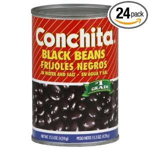 Conchita Black Bean Water n Salt, 15.5 Ounce (Pack of 24)  